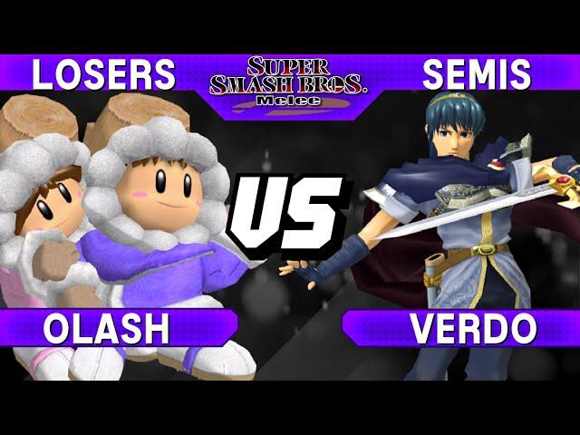 Smash Melee - Olash (ICs) vs Verdo (Marth) - S@LT 195 Losers Semis