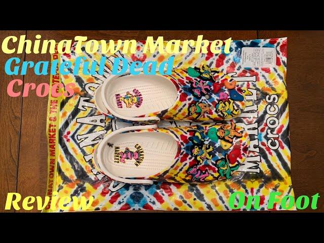 Chinatown Market X Grateful Dead Crocs Unboxing, Review & On Foot. Grateful Dead Crocs Review.