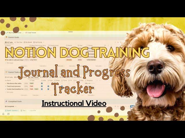 Paws Of Wisdom | Digital Dog Training Journal & Progress Tracker (Notion Instructional Video)