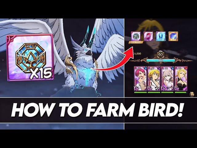 How To *FARM* The Bird Demonic Beast Battle! *UNLIMITED HOLY RELICS* (7DS Info) 7DS Grand Cross