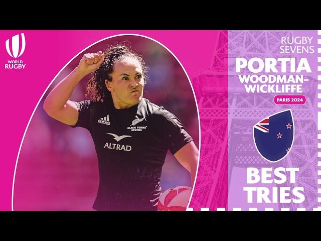 New Zealand's EPIC Powerhouse | Portia Woodman-Wickliffe | Best Tries HSBC SVNS 2023/24