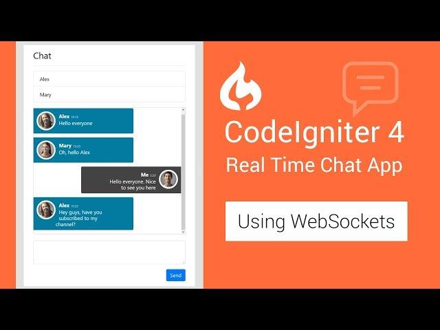 CodeIgniter 4 Real Time Chat App using WebSockets