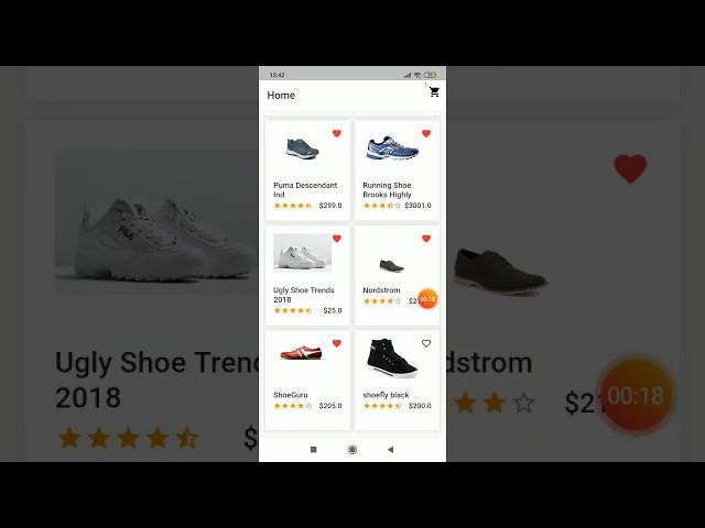 E-commerce app in flutter demo