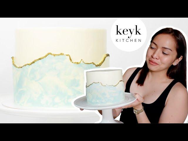 Beautiful Marbled Buttercream Cake Trend Step-by-Step Tutorial | Keyk Kitchen