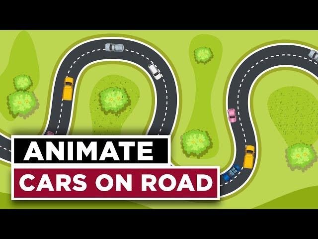 Animate Cars on Road Along a Custom Path - After Effects CC 2018 Tutorial