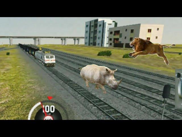 Train vs Rhino Loin || Train VFX Ali Khan