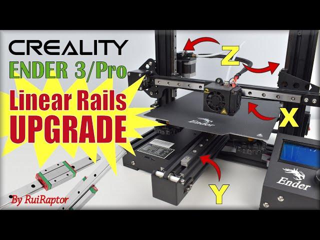 Creality Ender 3/PRO UPGRADE - HOW TO Install Linear Rails (X, Y & Z Axis)