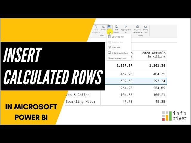 Insert Calculated Rows in Microsoft Power BI