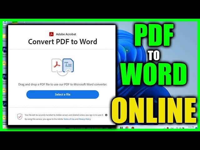 Pdf to word converter online - Adobe Online PDF Converter