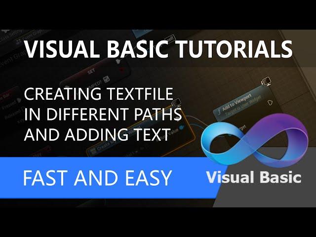 Visual Basic Tutorials - Creating text file and adding text inside using textbox and strings