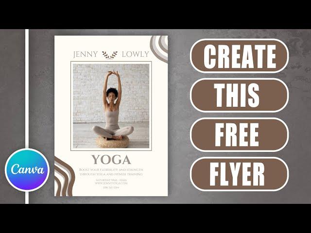 How to create this free FLYER | Poster in Canva