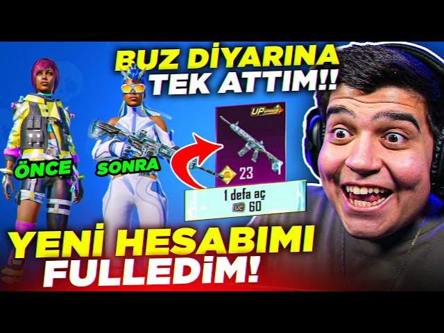 24 SAATTE KASTIĞIM HESABIMI FULLEDİM  (60 UC'YE BUZ DİYARI ÇIKARTTIM] | PUBG Mobile