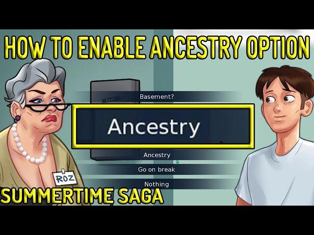 Summertime Saga ANCESTRY OPTION | Golden Compass ANCESTRY OPTION | How to find ANCESTRY OPTION | ROZ