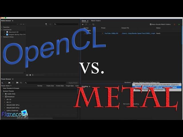 OpenCL vs Metal for Adobe Rendering on a Mac