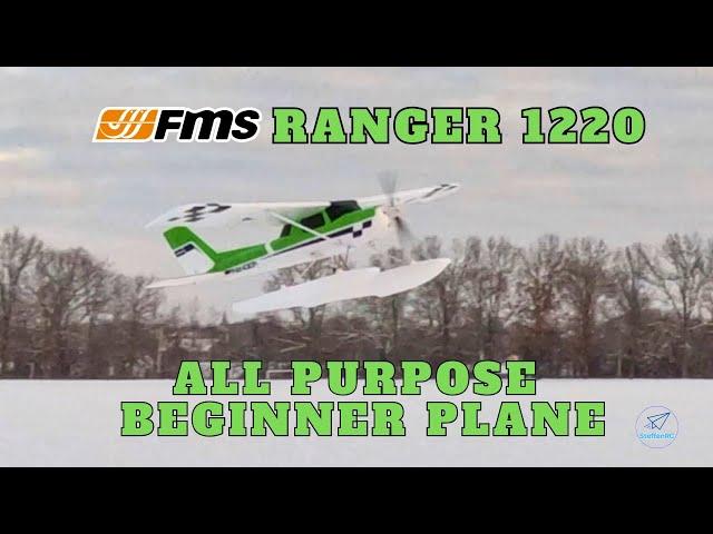 Flying the FMS Ranger 1220 on snow - Versatile Beginner RC Plane