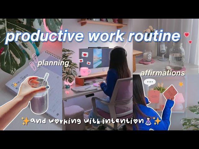 remote working *productive* day in my life working from home & intentional routine