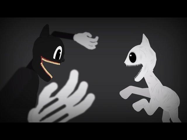 cartoon cat vs white cartoon cat (stick nodes)