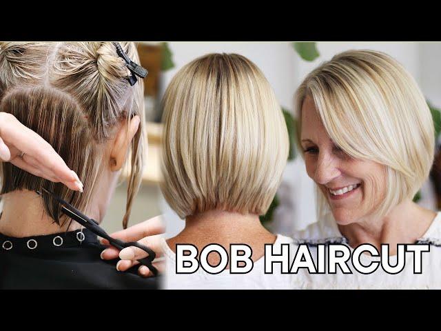 How to Cut a Short Bob Haircut | Popular Haircut Tutorial with Easy Cutting Techniques