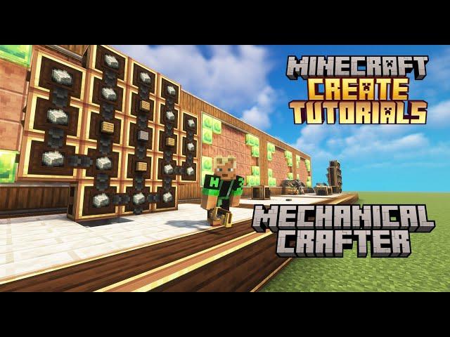 How to:  Mechanical Crafter!  [Minecraft Create Mod Tutorial] Ep025