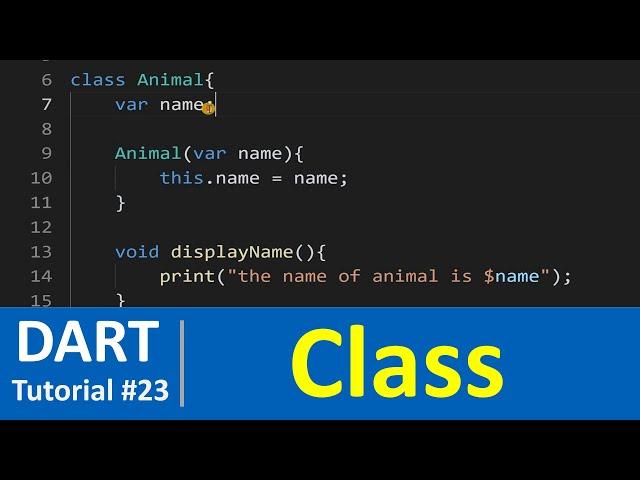 Dart Tutorial #23 - Class in Dart Programming (Object Oriented Programming) & Constructors