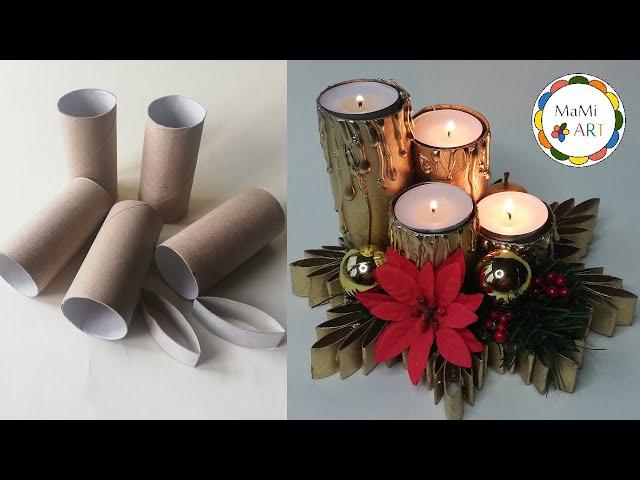 Amazing ADVENT DECORATION from toilet paper rolls