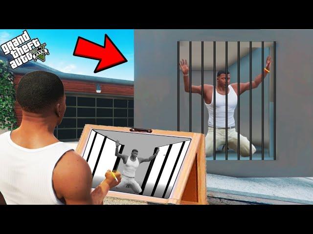 Franklin Uses Magical Painting To Run From Jail In Gta 5!