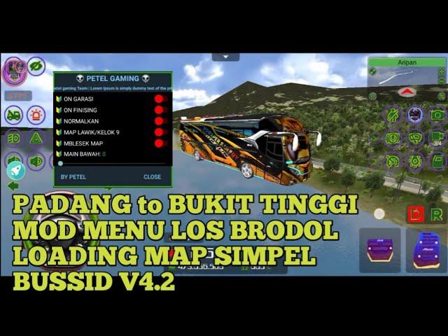 PADANG to BUKIT TINGGI BUSSID V4.2 MOD MENU LOS MAP SIMPEL