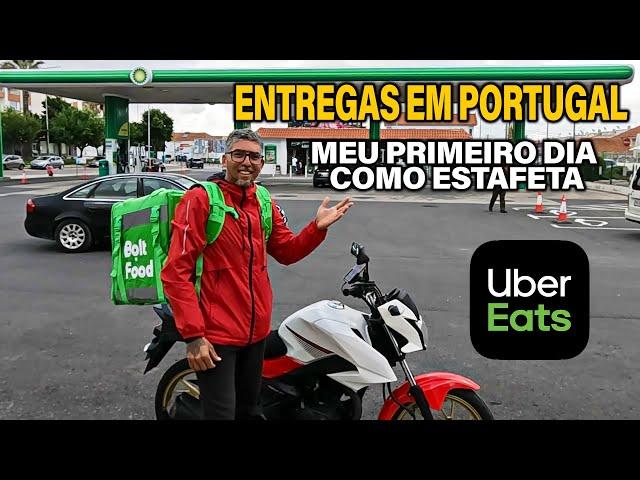 MEU PRIMEIRO DIA FAZENDO ENTREGAS EM PORTUGAL | Uber Eats Estafeta | Quanto Ganhei nas Entregas?