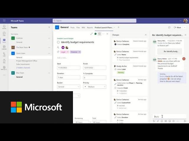 Organize, track, and collaborate with Project in Microsoft Teams