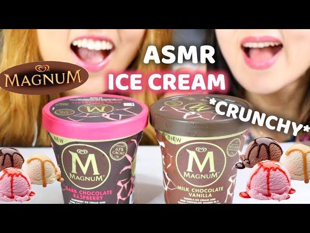 ASMR: MAGNUM PINT ICE CREAM | CRUNCHY EATING SOUNDS | ENTIRE TUBS MUKBANG