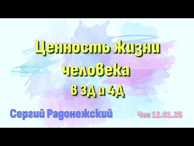 Софоос. чен.12.01.25. Сергий Радонежский. Ценность жизни человека в 3Д и 4Д.