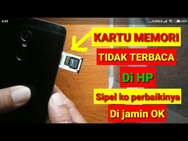 Cara perbaiki kartu sd yang tidak terbaca(mohon Baca deskripsi)