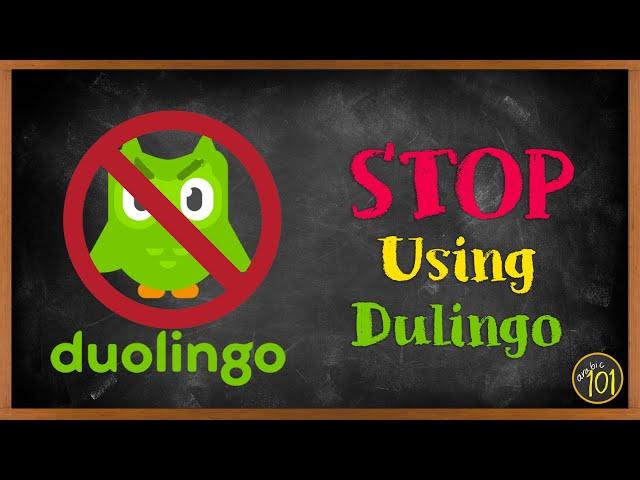 Don't use Duolingo to learn Arabic (WARNING!) | Arabic101