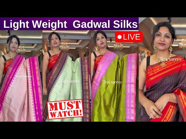 Light Weight  Gadwal Silks  | | Teja Sarees | Gadwal Sarees  @brideessentials