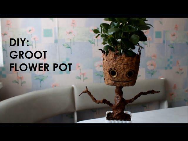 DIY: GROOT FLOWER POT/ЦВЕТОЧНЫЙ ГОРШОК В ФОРМЕ ГРУТА СВОИМИ РУКАМИ!