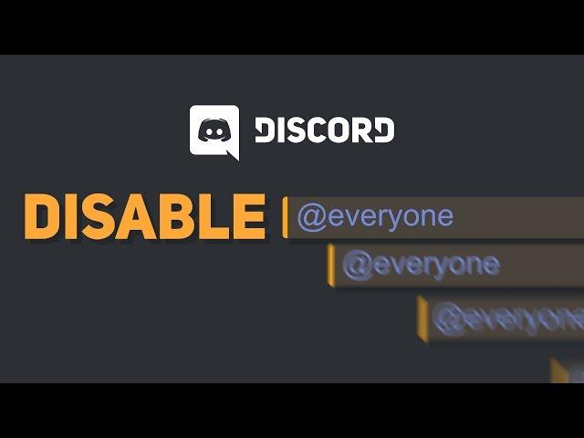 STOP @everyone AND @here SPAM! (Discord \\ Full Guide) - How To