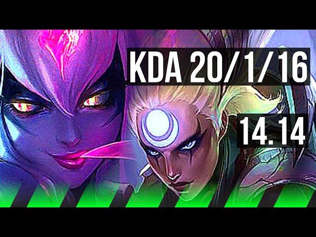 EVELYNN vs DIANA (JGL) | 20/1/16, Rank 3 Eve, Quadra, Legendary | EUNE Challenger | 14.14