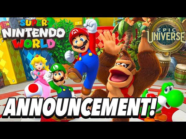 Super Nintendo World Officially Revealed for Epic Universe! - New Details & More!