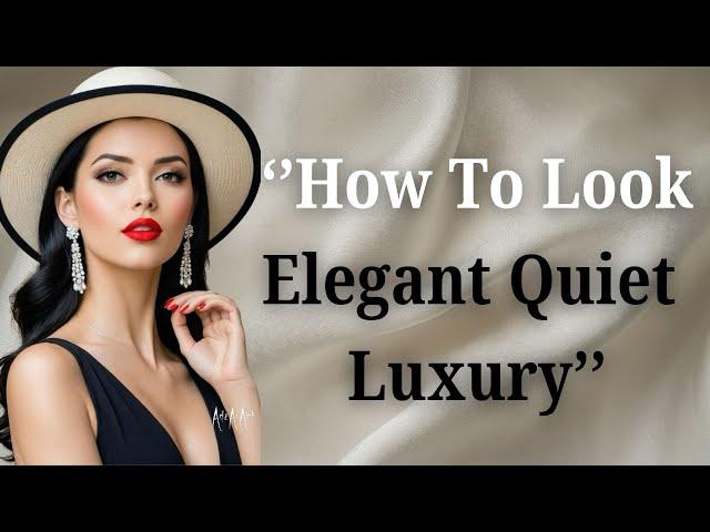 "Elegant Quiet Luxury: Timeless Style Tips for Women" | HOW TO LOOK ELEGANT