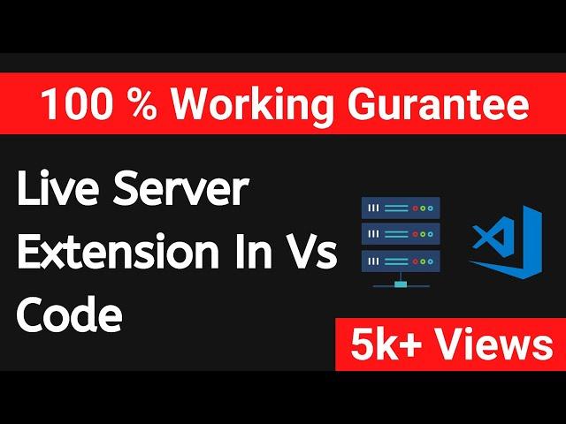 How to install live server extension in visual studio code | Tech Projects