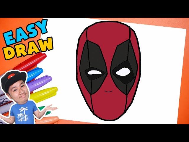 Deadpool Mask || How To Draw Deadpool Mask || Easy Step By Step Drawing Tutorial