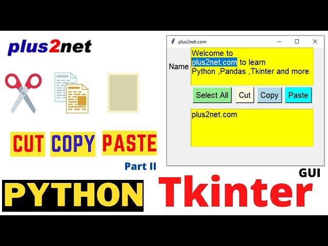 Tkinter select all data from text box and copy or cut to clipboard to paste in another text box