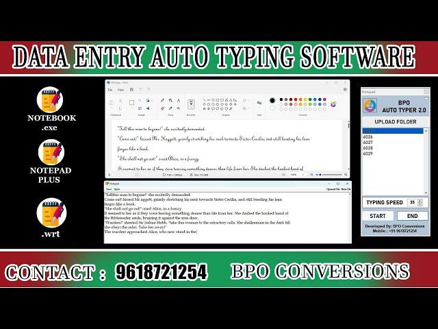 Data Entry Auto Typing Software Free Download | Image to Notepad Conversion Software