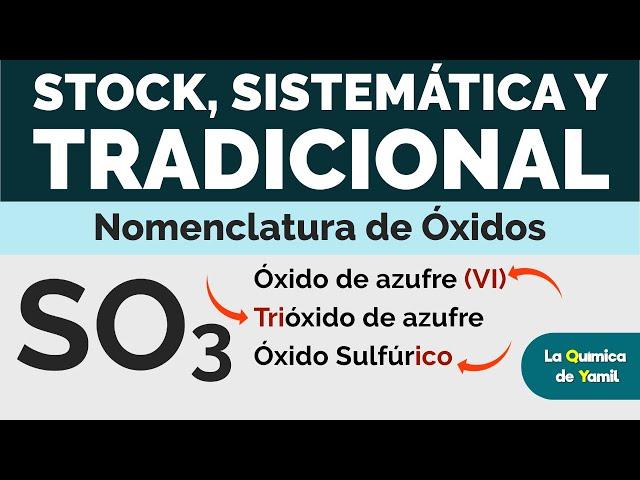 Nomenclatura de ÓXIDOS en STOCK, SISTEMÁTICA Y TRADICIONAL