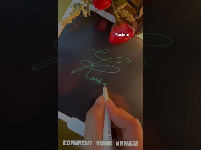 Signature style” Rashmi  Comment your names!  #signature #sign #viral #ytshorts #trending