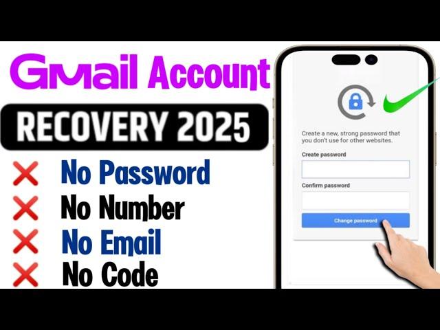 Gmail Account Recovery 2025 || How To Recover Gmail Account || Gmail Account Recovery