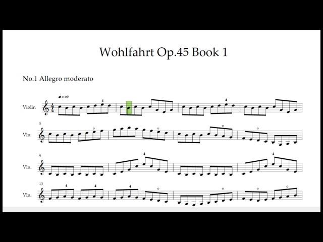 Wohlfahrt Violin Studies Op.45 - Book 1 - Violin Etude No.1