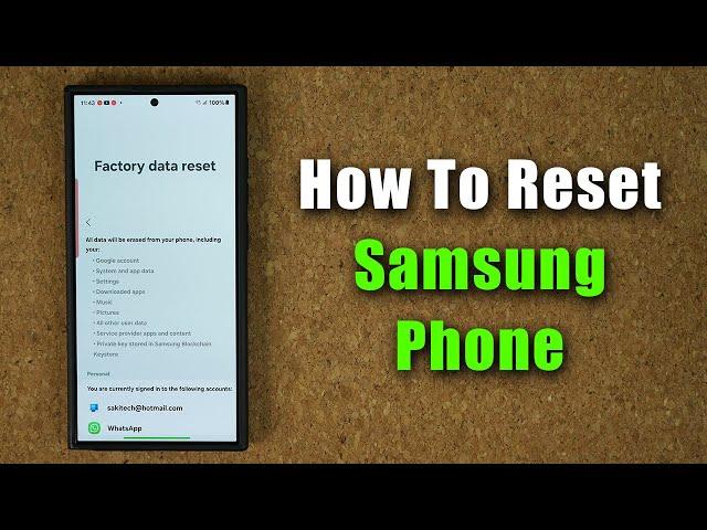 How to Reset Your Samsung Galaxy Phone to Factory Settings! (The Right Way)