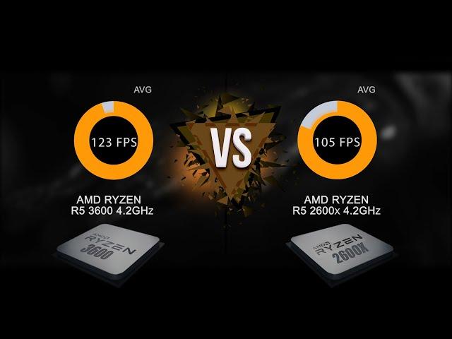 Ryzen 5 3600 vs Ryzen 5 2600x | 6 GAMES | 6 BENCHMARK