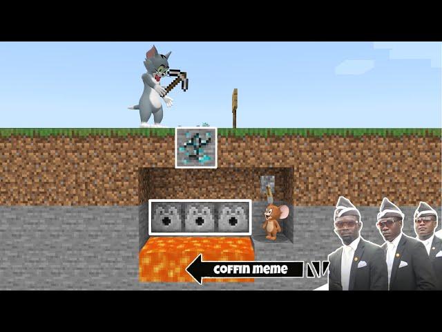 Traps for Tom and Jerry in Minecraft - Coffin Meme